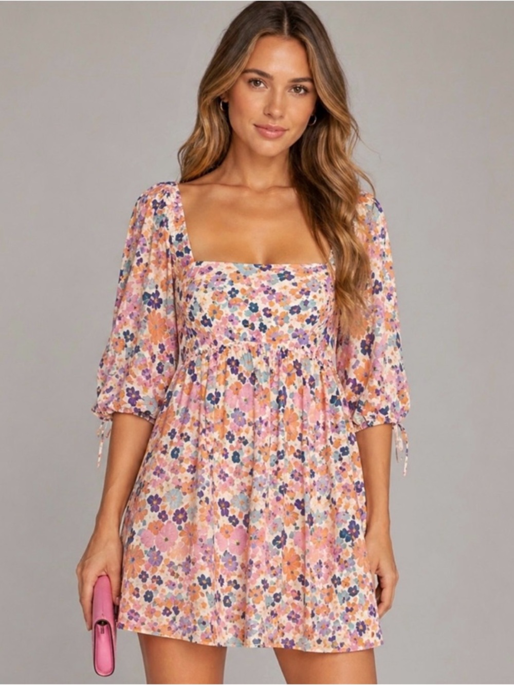 Amanda Uprichard Darling Dress Madagascar Floral Puff Sleeve Mini XS Revolve